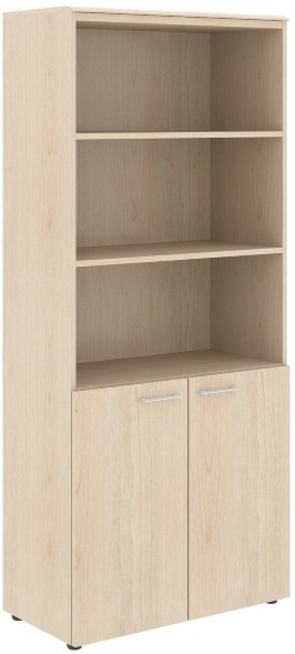 Шкаф с 1 комплектом глухих малых дверей и топом WHC 85.5 Бук Тиара 856х432х1949 WAVE