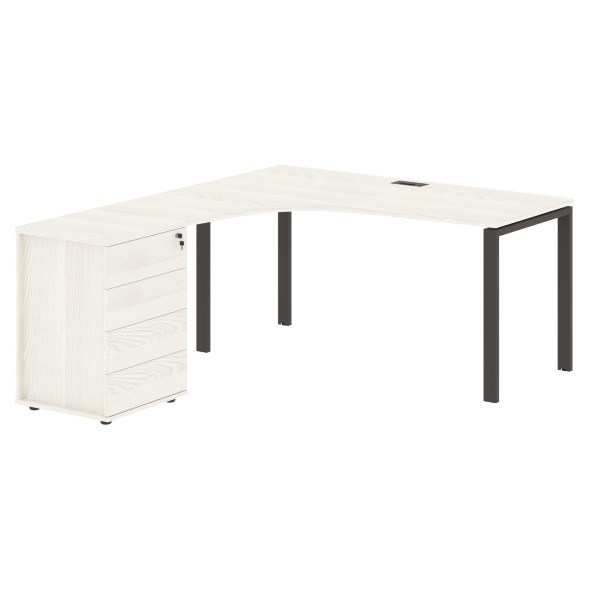 Стол эргономичный с тумбой EUCET 1518(L) 1560х1880х750 EDIS