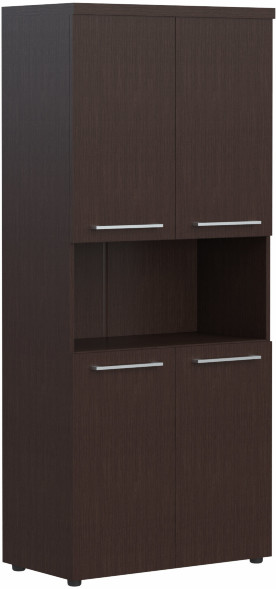 Шкаф с 2-мя комплектами глухих малых дверей и топом AHC 85.4 Венге Магия 850х456х1968